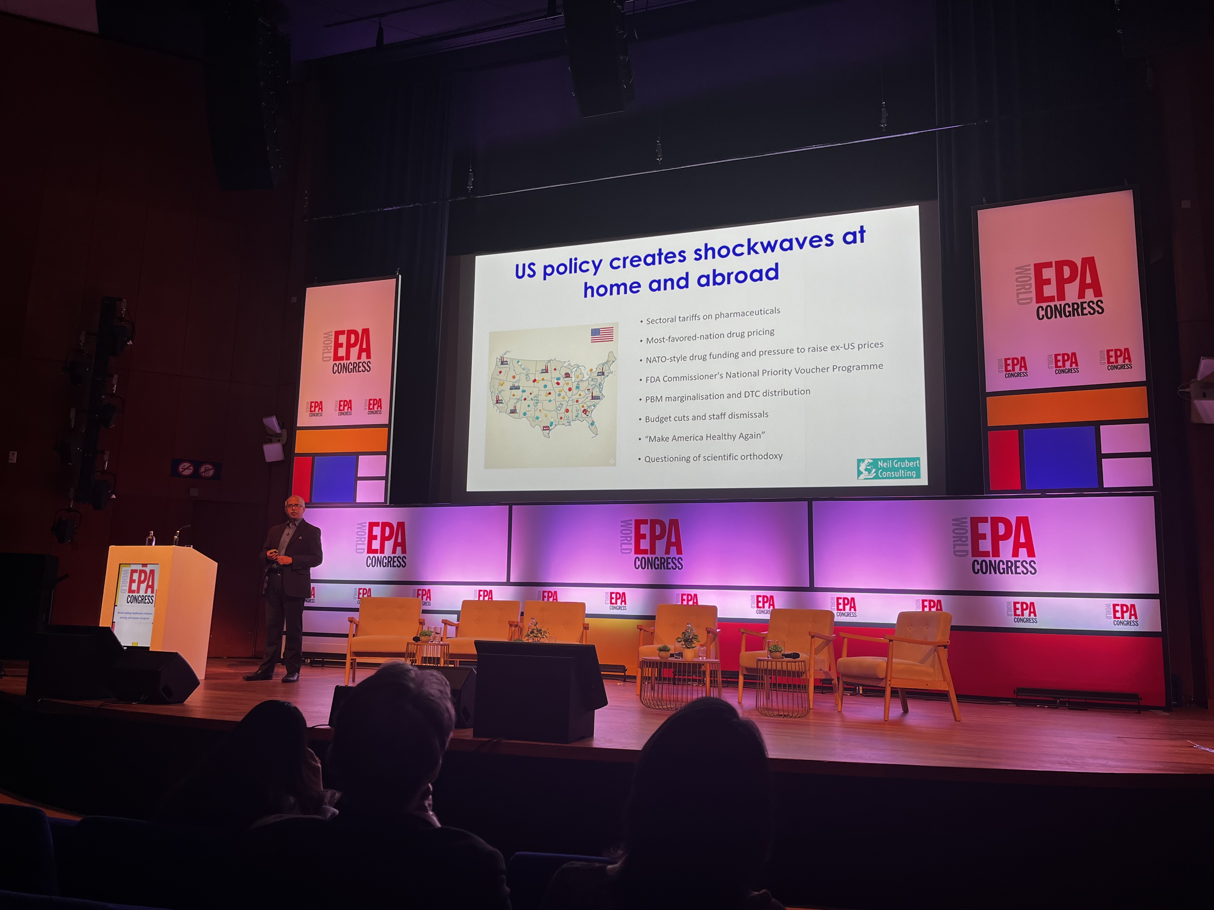 Neil Grubert, independent market access consultant, speaks at EPA in Amsterdam